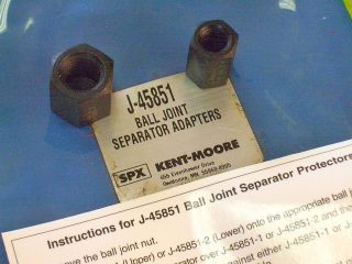 Kent Moore J 45851 Ball Joint Press Adapters, Silverado Sierra 