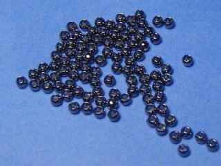 40 pc Tungsten Beads size 1/8 Black Nickel Round Ball High Quailty 