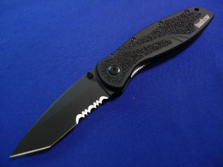 KERSHAW 1670TBLKST BLUR TANTO BLACK SERRATED USA POCKET KNIFE NIB