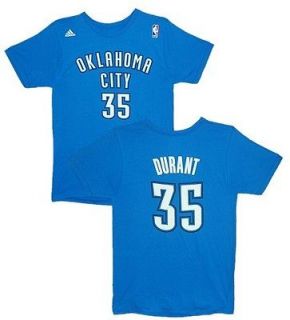 Oklahoma City Thunder Kevin Durant Blue Name and Number Jersey T Shirt 