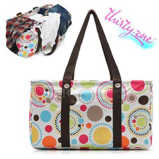 Thirty One LARGE UTILITY TOTE Beach Laundry Market Picnic Bag 0P 011