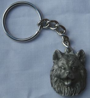 samoyed pewter dog head keychain key chain ring time left $ 7 50 buy 