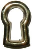 Victorian Keyhole INSERT, Shiny Stamped Brass, Reproduction, Item 