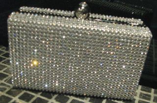 Silver~NEW CRYSTAL GORGEOUS~Brida​l / Evening Crystal Clutch Bag 