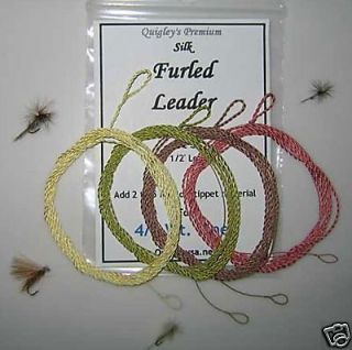 quigley s silk furled leader olive color fly fishing time