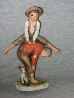 Norman Rockwell Leapfrog Figurine Never Sold Signed by Grossman FAST 