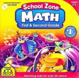   Math Grade 1 & 2 PC MAC CD learn to add subtract game First, Second