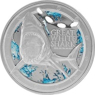 2012 GREAT WHITE SHARK Coin Set   New Zealand Mint   .999 Fine SILVER 