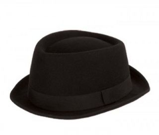 men s 100 % wool felt soft crushable fedora hats he014