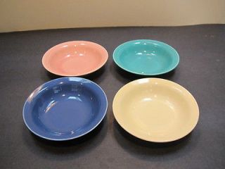 Early California Vernon Kilns 4 diff colors 5 9/16 berry/ fruit bowls 