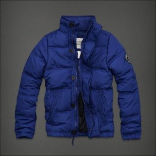 New Abercrombie Fitch Latham Pond Winter Down Jacket Coat Royal Blue S 