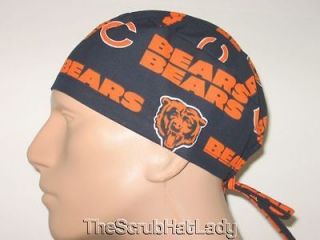 nfl chicago bears mens surgical scrub hats hat cap
