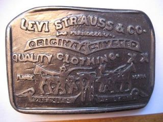 Metal Belt Buckle LEVI STRAUSS & CO Original Riveted Quality Clothing 
