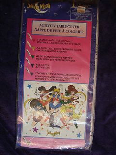 1997 Sailor Moon Activity Table cover Tablecloth   color it hang it 