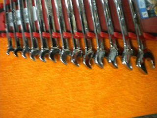 Matco Tools 13 Piece Metric Wrench Set 7mm 19mm w/Wrench Rack VERY 