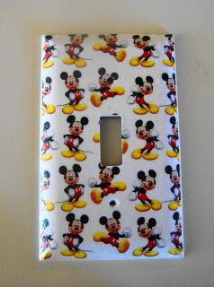 colorful mickey mouse light switch cover plate 