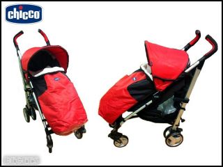 NEW CHICCO LITEWAY STROLLER RED PASSION 0 36 MONTHS WITH FOOTMUFF AND 