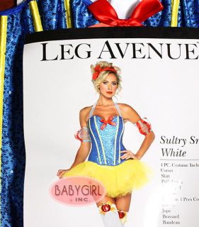 Leg Avenue Womens Adult 4 PC. Snow White Tutu Skirt Halloween Costume 