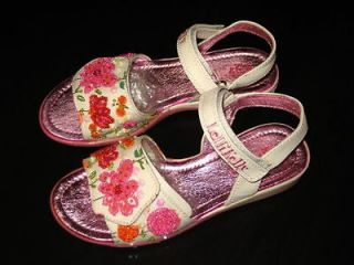 new lelli kelly girls beaded flowers sandals eur 32 us 1