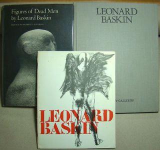   Three SIGNED Fine Art Books Leonard Baskin Kennedy Dead Men Rotterdam