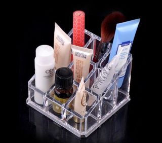 Acryl Clear Lipstick Lip Gloss Makeup Brushes Stand Holder Cosmetic 