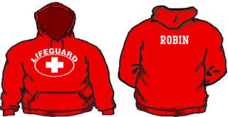 Lifeguard Hooded Sweatshirt Custom Name Medic Cross Life Guard Hoody 