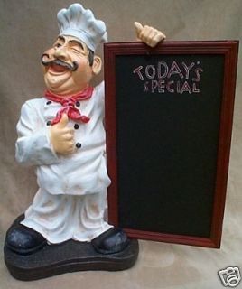 Newly listed CHEF MENU BOARD 3 D STATUE SIGN kitchen diner 26” TALL