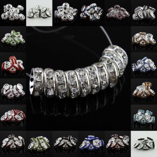   AUSTRIAN CRYSTAL SILVER /P STRAIGHT EDGE FINDINGS LOOSE SPACER BEADS
