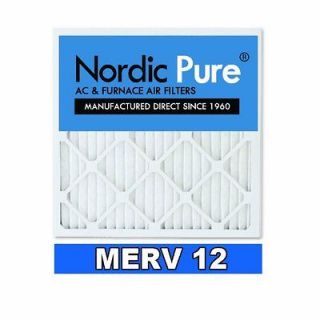 Nordic Pure 16x25x4 AC Furnace Air Filters MERV 12, Box of 2