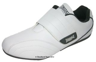 Mens Boys Lonsdale White / Grey Velcro Fastening Trainers Sizes 7 