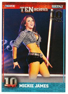 2012 TNA TENacious Gold Parallel Mickie James 04/10 Card #21