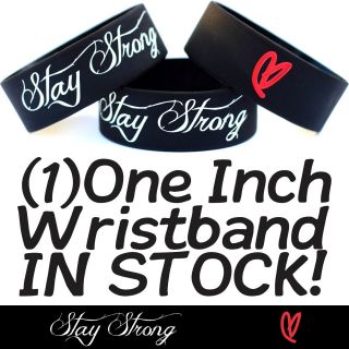 Stay Strong Wristband Demi Lovato Inspired Bracelet With Red Heart 