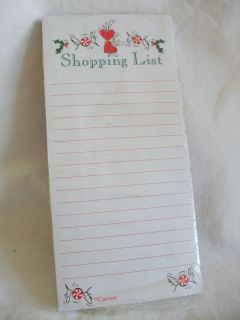 Winter Holly Christmas Shopping List Note Pad Current 68101 Peppermint 