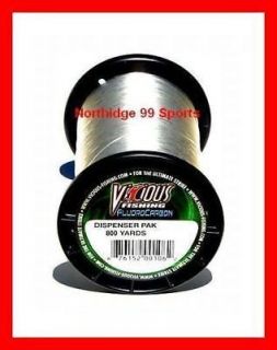 new vicious 100 % fluorocarbon 4 800 yds fishing line