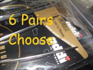 Choose 6 Pair ADDI Premium Circular Knitting Needle Turbo Knit