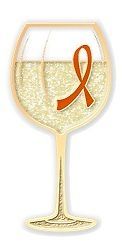Lupus Awareness Orange Ribbon Sparkling Wine Glass Goblet Tasting 