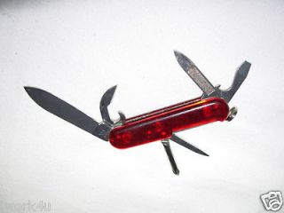 red handle wenger delemont switzerland 8 function knife expedited 