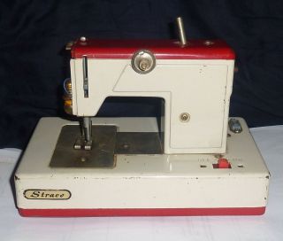 Vintage STRACO GOLDEN SEW O MATIC TOY SEWING MACHINE for Parts or 