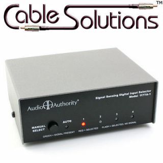 Audio Authority 1177A 1 TOSLink/Coaxia​l Digital Switcher/Switc​h 