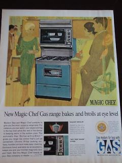 1964 Magic Chef Gas Range Bakes And Broils At Eye Level Advertisement