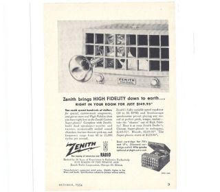 rare 1954 zenith record player ad louis armstrong time left