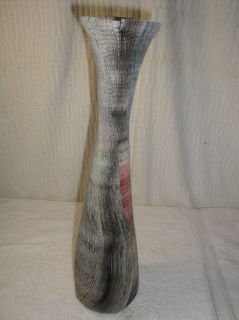 recycled newspaper vase with metal tube  19