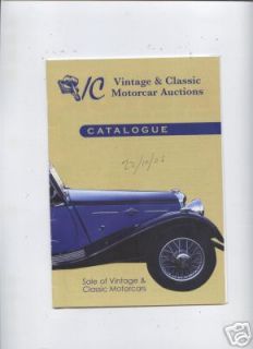 vc auctions classic car sale catalogue malvern 22 10 06