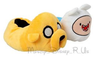 adventure time with finn jake plush face slippers house shoes
