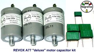 REVOX A77 TAPE PARTS   NEW   deluxe Motor Capacitor Set for A77