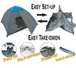 Newly listed 4 Person Easy Up Camping Tent (7.5x 7.5x 53 )