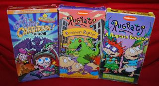 Vintage VHS Movie Kids LOT Fairy Oddparents Rugrats Vacation Runaway 