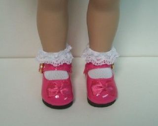 dk pink patent mary jane doll shoes fit 10 ann