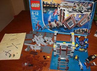 LEGO 4856 SPIDERMAN DOCK OCKS HIDEOUT ALL MINIFIGURES BOX AND MANUAL