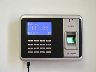 lonestar biometric fingerprint pin entry time clock 1 time left
